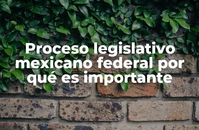 Proceso Legislativo Mexicano Federal por Qué es Importante