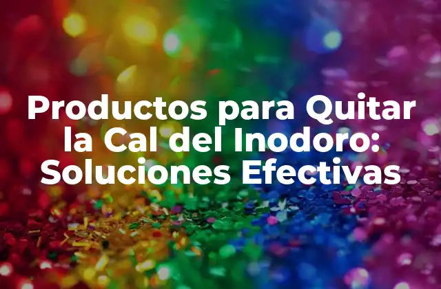 Productos para Quitar la Cal Del Inodoro: Soluciones Efectivas