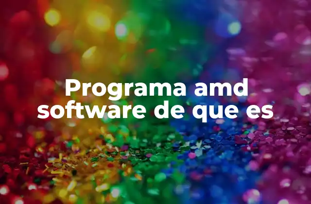 Programa Amd Software de que es