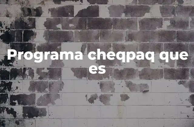 Programa Cheqpaq que es