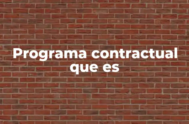 Programa Contractual que es