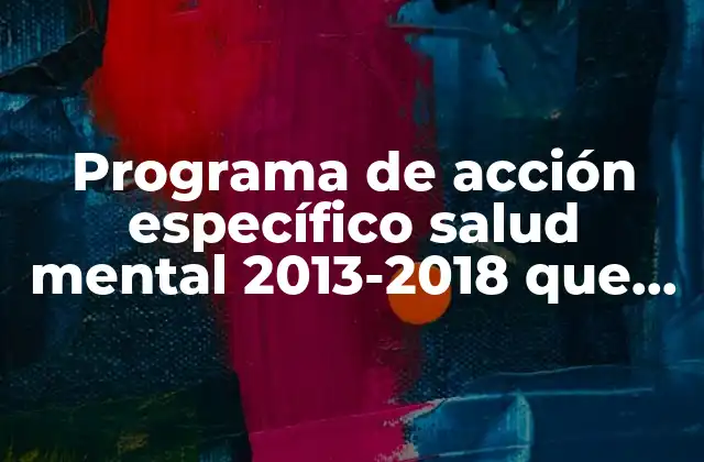 La salud mental como eje transversal en políticas públicas