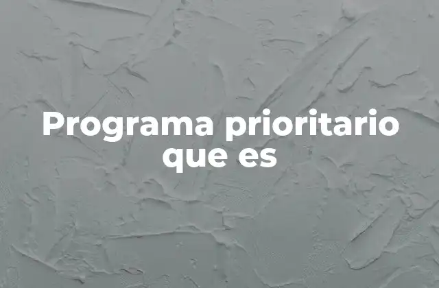 Cómo se identifican y definen los programas prioritarios