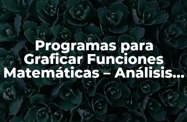 Programas para Graficar Funciones Matemáticas - Análisis y Comparativa de las Mejores Opciones 2 ¿Qué son los Programas para Graficar Funciones Matemáticas?