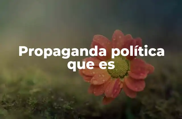 La influencia de la propaganda en la toma de decisiones políticas