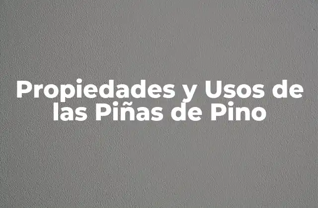 Propiedades y Usos de las Piñas de Pino 2 ¿Qué son las Piñas de Pino?