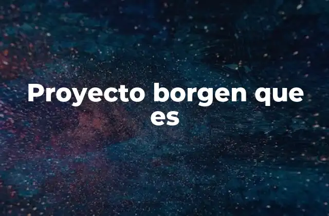 Proyecto Borgen que es