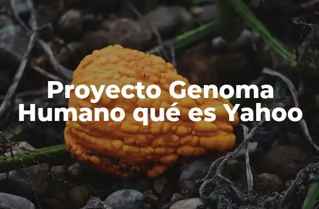 Proyecto Genoma Humano Qué es Yahoo