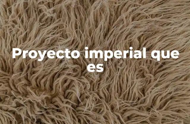 Proyecto Imperial que es
