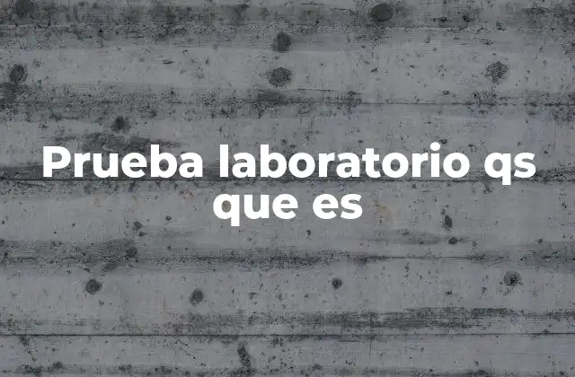 Prueba Laboratorio Qs que es