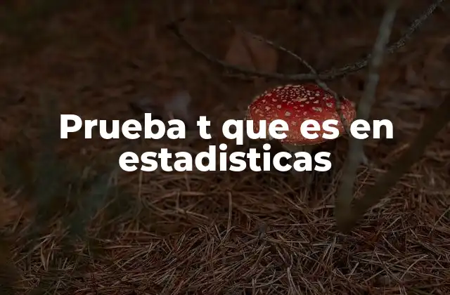 Cómo la prueba t permite comparar grupos en estadística