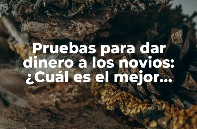 Pruebas para Dar Dinero a los Novios: ¿cuál es el Mejor Enfoque?