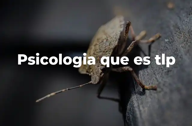 Psicologia que es Tlp