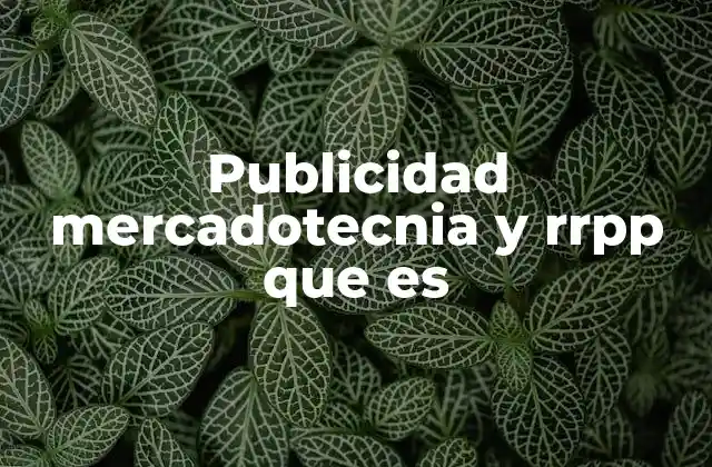 Publicidad Mercadotecnia y Rrpp que es
