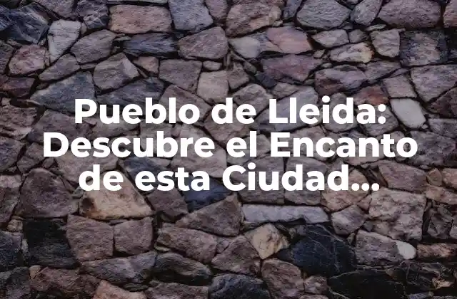 Historia de Pueblo de Lleida