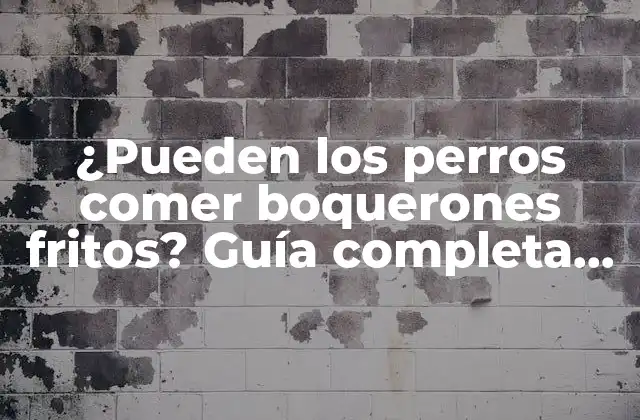 ¿pueden los Perros Comer Boquerones Fritos? Guía Completa para Dueños de Mascotas