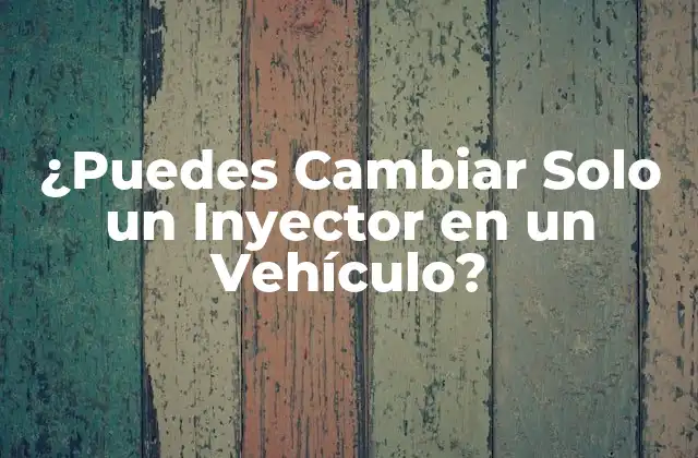 ¿puedes Cambiar Solo un Inyector en un Vehículo? 2 Cómo Funcionan los Inyectores de Combustible