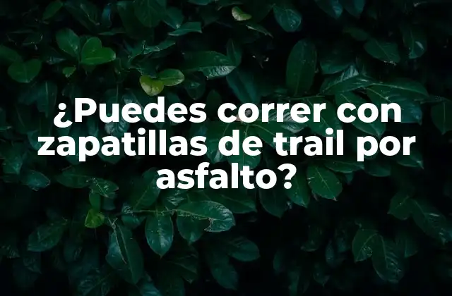 ¿puedes Correr con Zapatillas de Trail por Asfalto?
