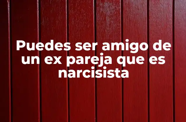 Puedes Ser Amigo de un Ex Pareja que es Narcisista