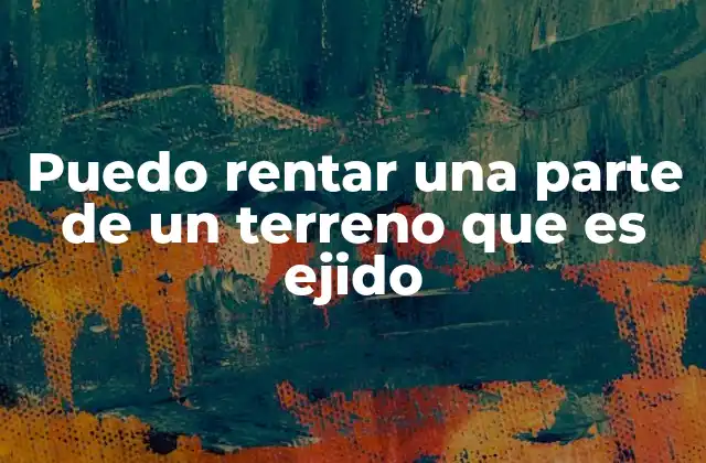 Puedo Rentar una Parte de un Terreno que es Ejido