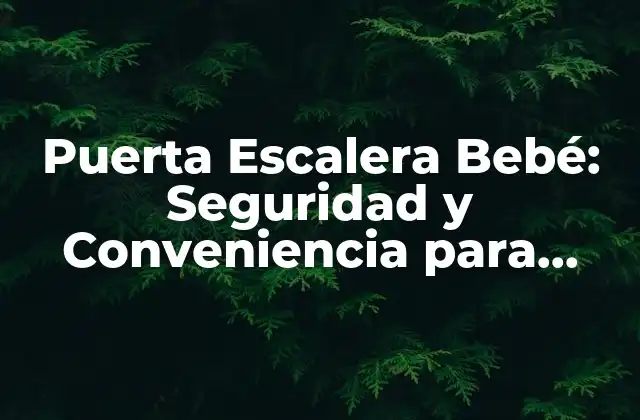Puerta Escalera Bebé: Seguridad y Conveniencia para Padres