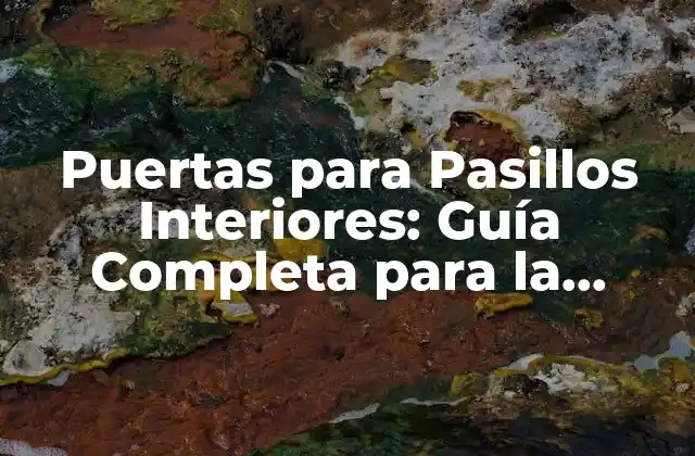 Puertas para Pasillos Interiores: Guía Completa para la Elección y el Diseño