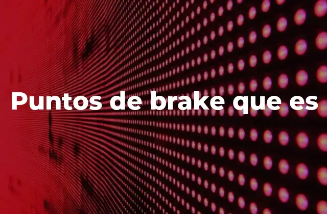 Puntos de Brake que es