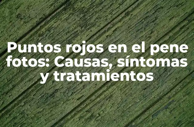 Puntos Rojos en el Pene Fotos: Causas, Síntomas y Tratamientos