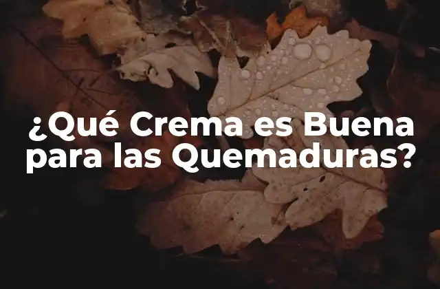 ¿qué Crema es Buena para las Quemaduras? 2 Tipos de quemaduras y su gravedad