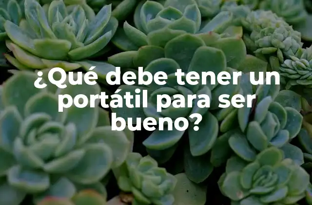 ¿qué Debe Tener un Portátil para Ser Bueno?