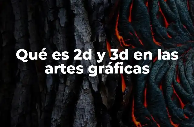 Qué es 2d y 3d en las Artes Gráficas