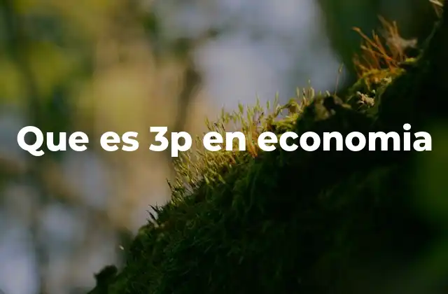 Que es 3p en Economia