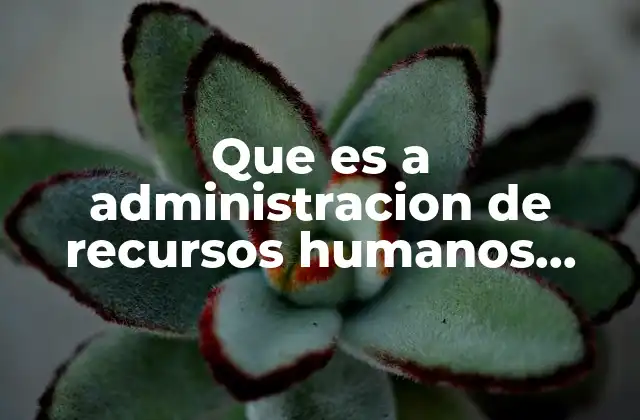 Que es a Administracion de Recursos Humanos Anglosajona Slideshare