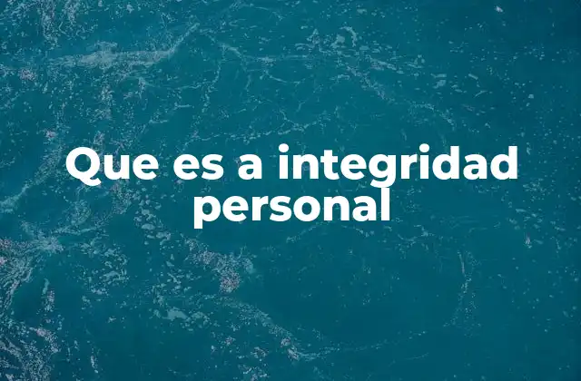 La coherencia interna como base de la integridad