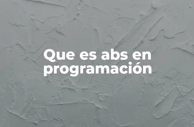 Que es Abs en Programación