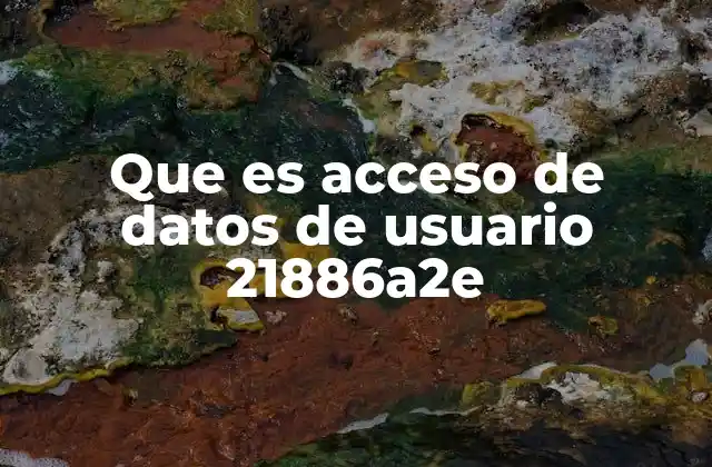 Que es Acceso de Datos de Usuario 21886a2e