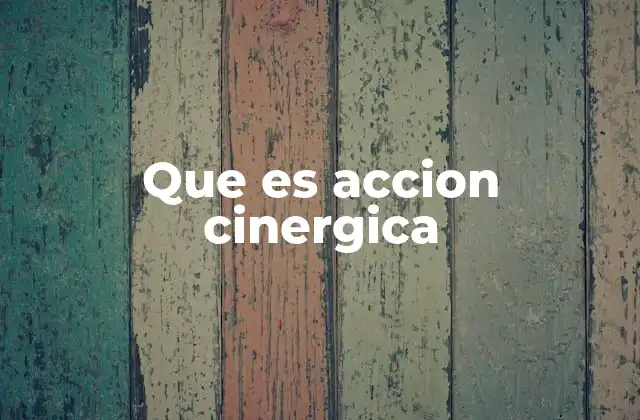 Que es Accion Cinergica