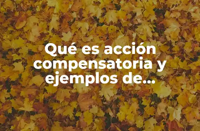 Qué es Acción Compensatoria y Ejemplos de Sociedades