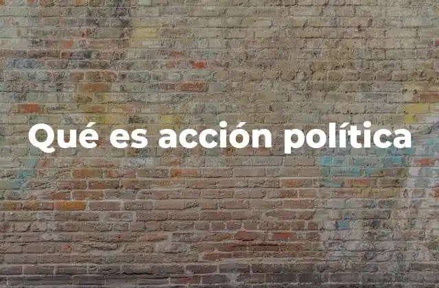 Qué es Acción Política