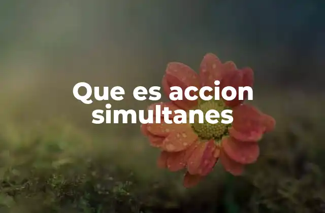 Que es Accion Simultanes