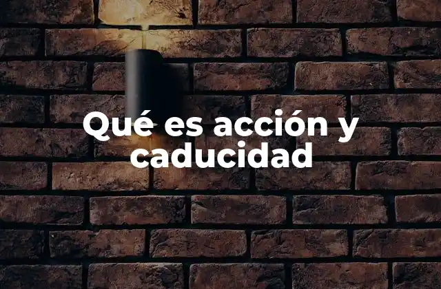 Qué es Acción y Caducidad