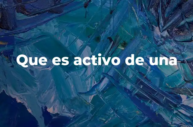 Que es Activo de una
