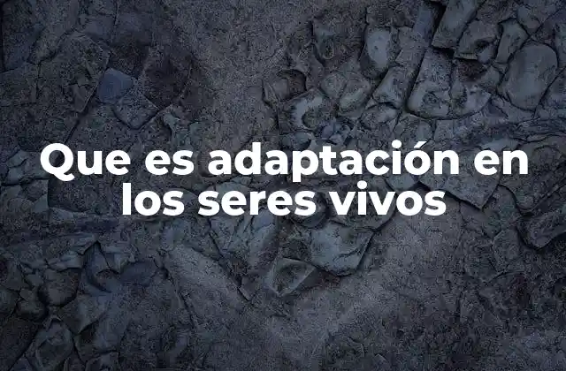 Que es Adaptación en los Seres Vivos 2 La evolución como motor de la adaptación
