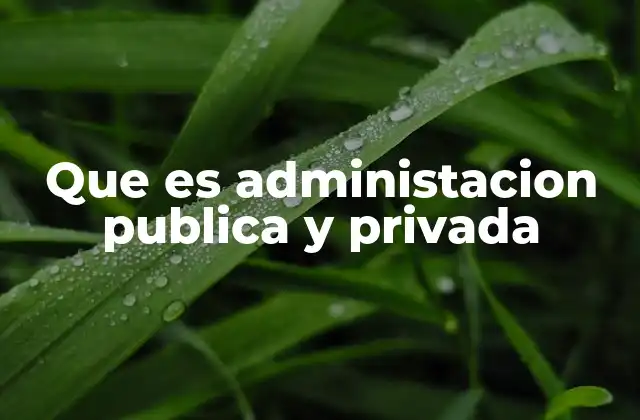 Diferencias esenciales entre los dos tipos de administración