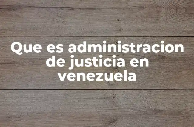 Que es Administracion de Justicia en Venezuela 2 La importancia del sistema judicial en la gobernanza venezolana