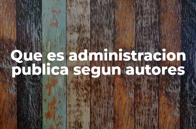 Que es Administracion Publica Segun Autores 2 La evolución del concepto de administración pública