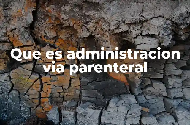 Que es Administracion Via Parenteral
