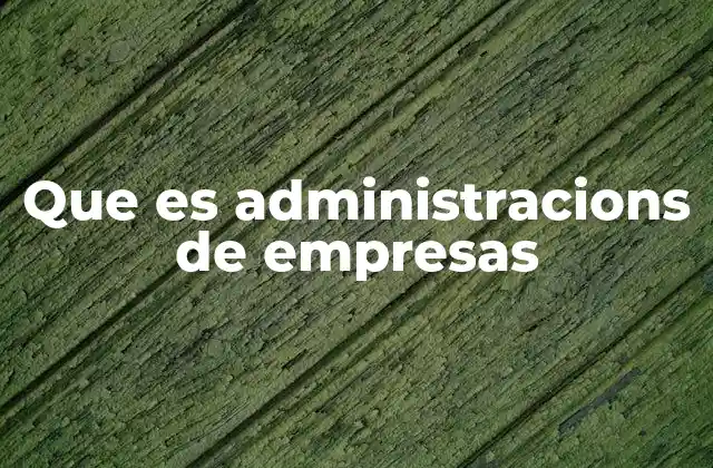 Que es Administracions de Empresas 2 La importancia de una gestión eficiente en el entorno empresarial