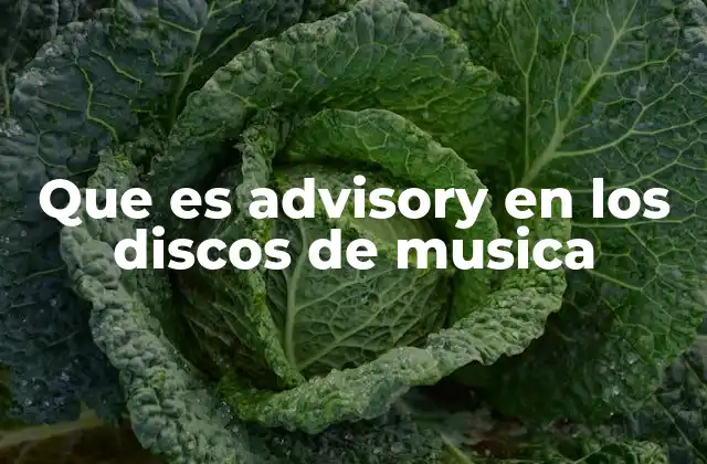 Que es Advisory en los Discos de Musica