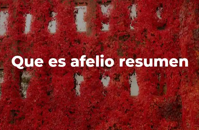 Que es Afelio Resumen